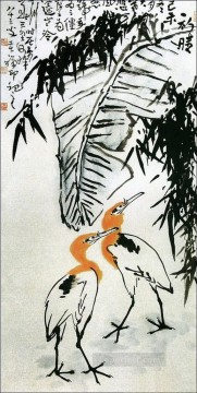 Li kuchan birds under tree traditional China Oil Paintings